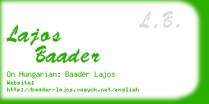 lajos baader business card